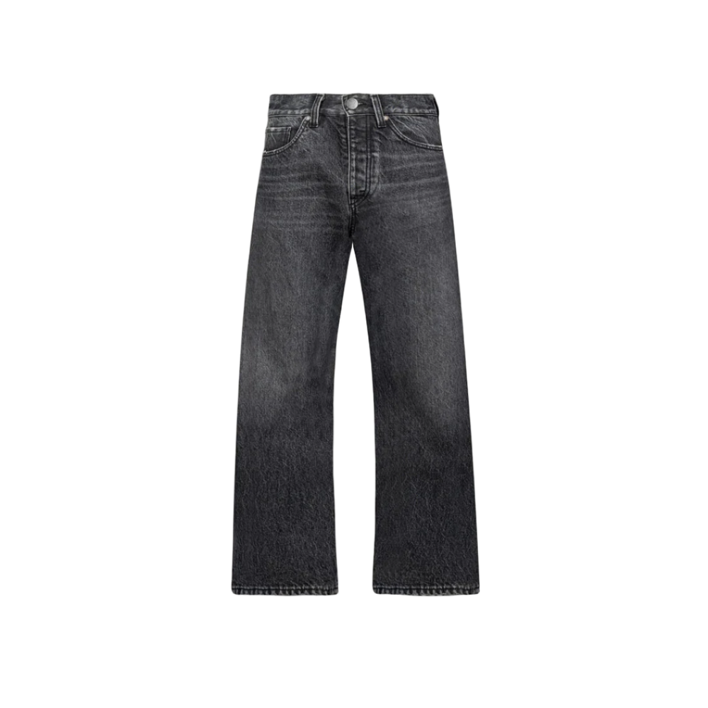 The Lisoba Fade-Faded Black Wide Leg Denim