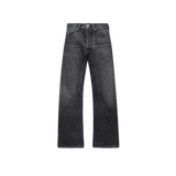 The Lisoba Fade-Faded Black Wide Leg Denim - Duane&Johnson